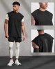 Men's Sleeveless Workout Shirt Cotton Cut Off Shirt Activewear Tank Tops