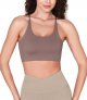 Halter Sports Bra for Women Non Padded Strappy Cropped Tops Workout Yoga Crop