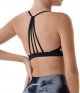 Workout Sports Bras Women Athletic Removable Padded Backless Strapy Minimal Crop Top