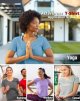 6 Pack Workout Shirts for Women Short Sleeve V-Neck Athletic Yoga Running Tops Moisture Wicking Quick Dry T-Shirt for Casual
