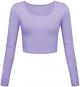Long Sleeve Crop Tops for Women Workout Basic Clothes for Teen Ladies Fitted Slim Scoop Neck Cute Yoga Shirts